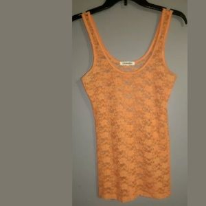 Aéropostale Small Tank Sheer Floral Lace